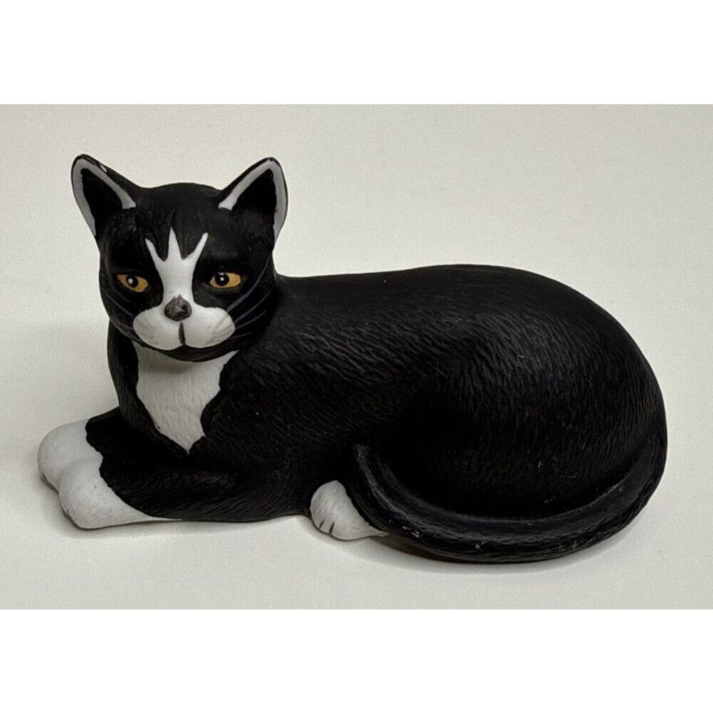 Mary Lake-Thompson For SILVESTRI Ceramic Cat Black White Kitty Figurine